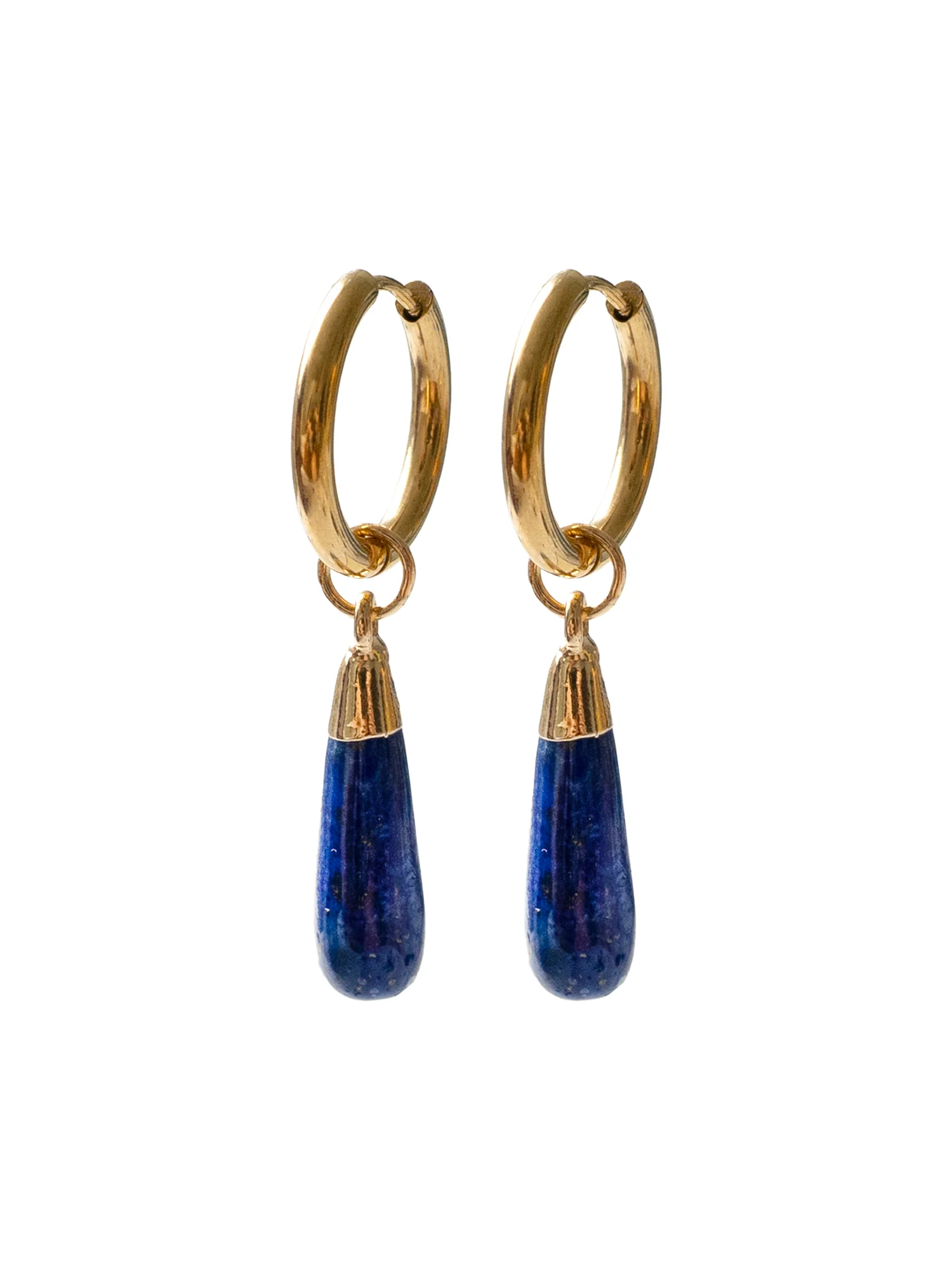 Flow Stone Hoops - Lapis Lazuli - Image 3