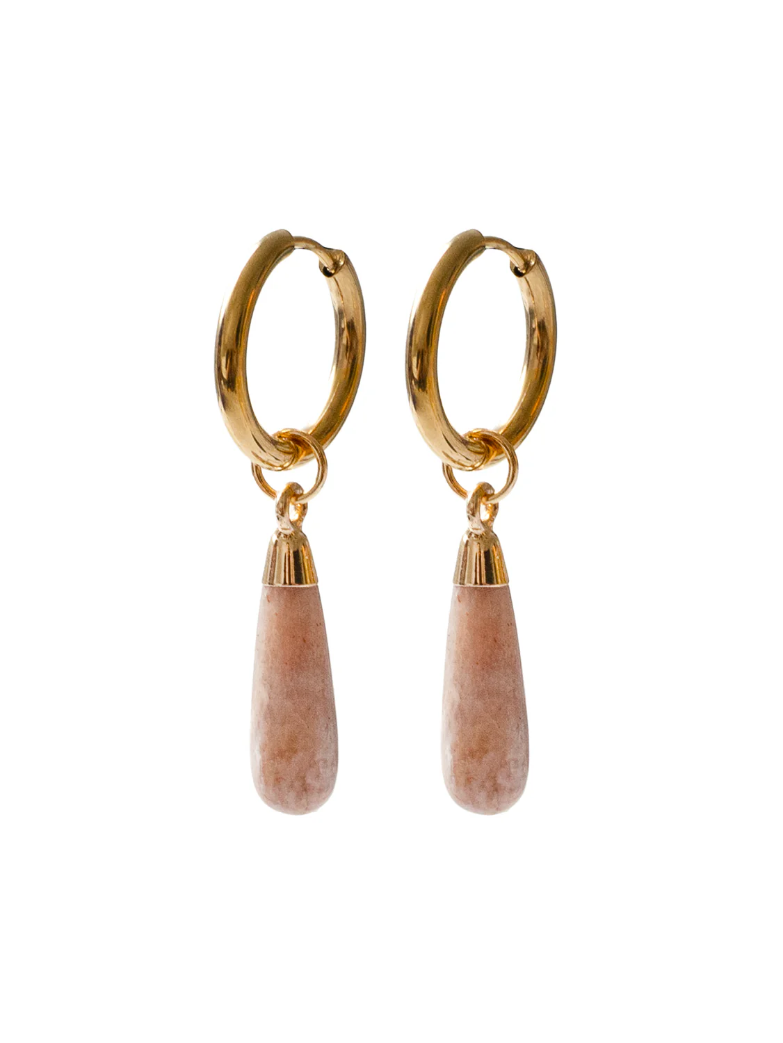 Flow Stone Hoops - Sunstone - Image 3