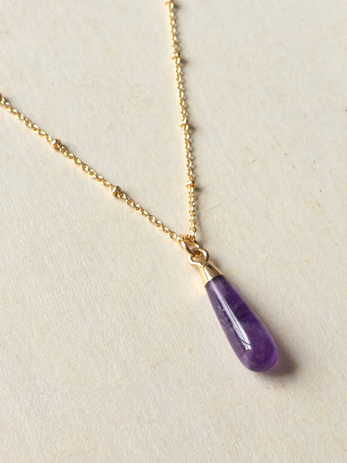 Flow Stone Necklace - Amethyst Purple - Image 3