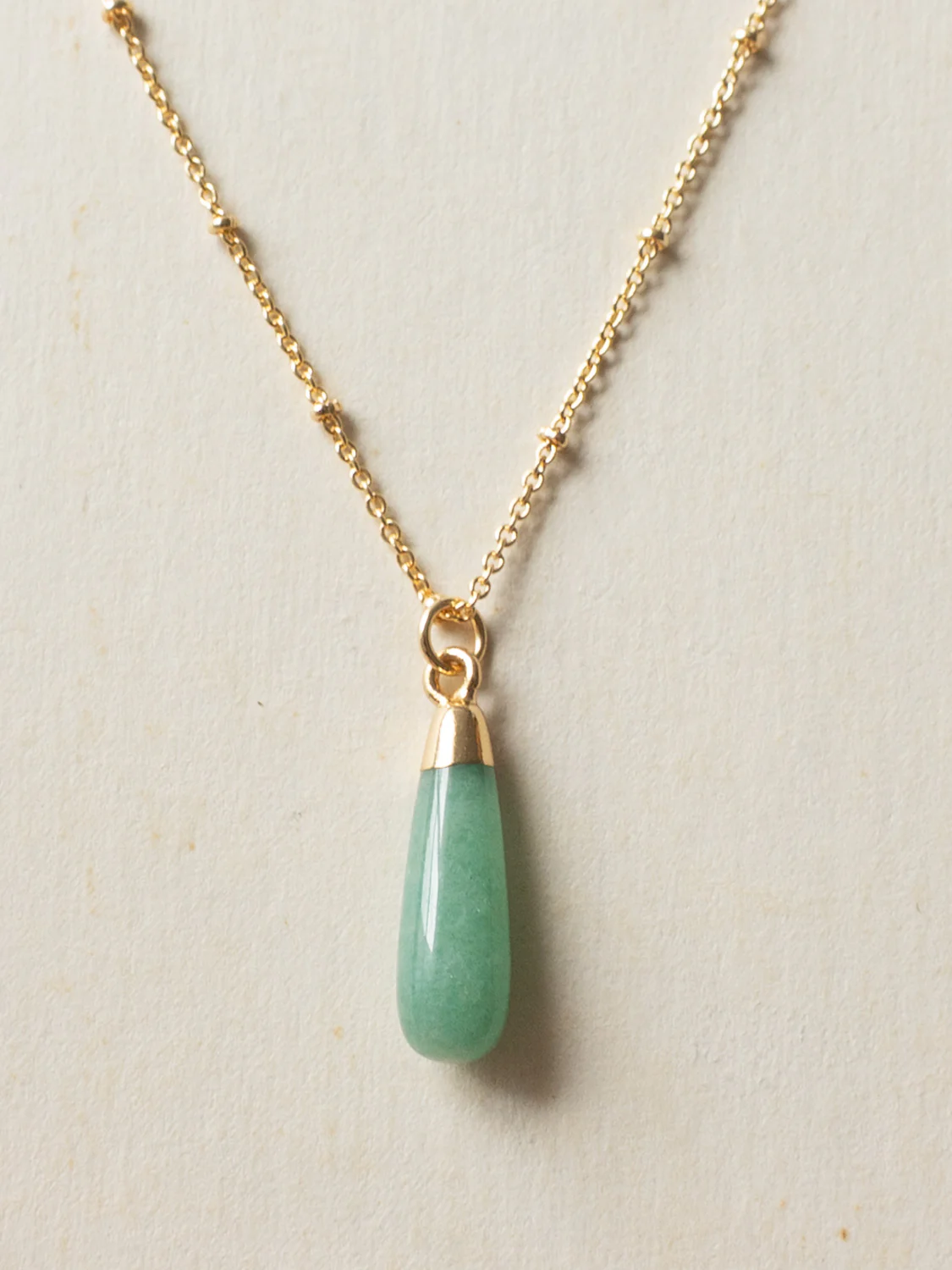 Flow Stone Hoops - Green Aventurine - Image 4
