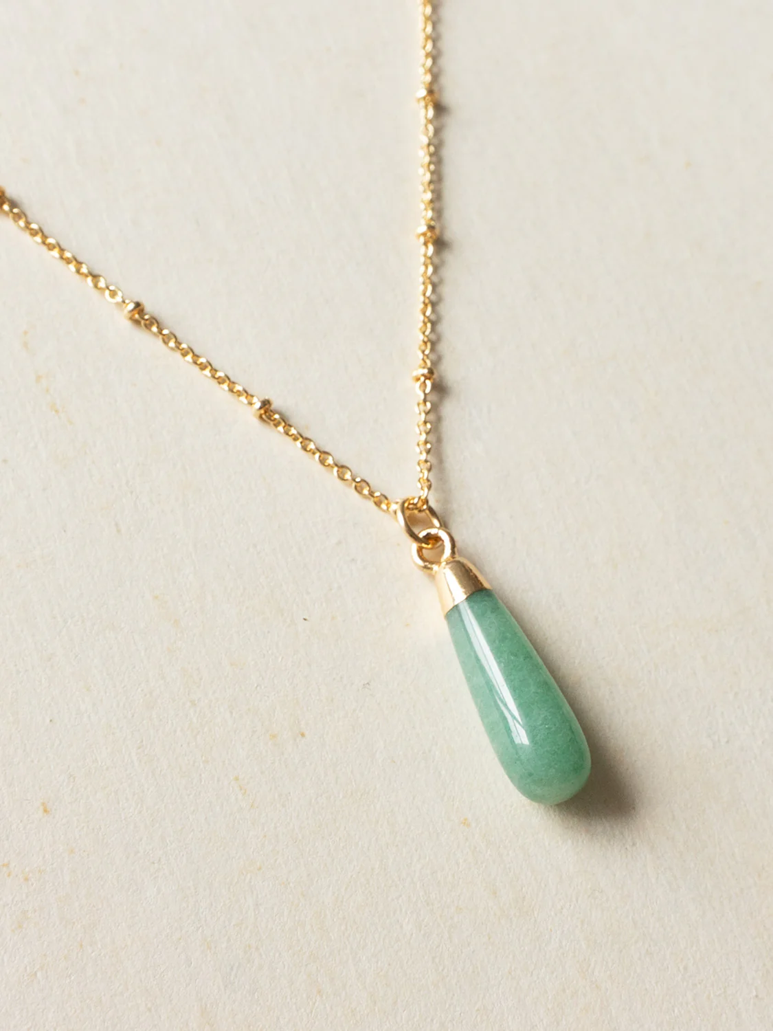Flow Stone Necklace - Green Aventurine - Image 3