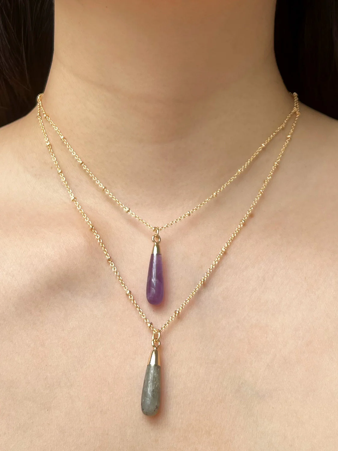 Flow Stone Necklace - Grey Galaxy - Image 4