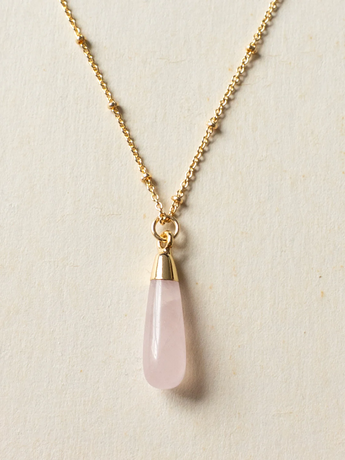 Flow Stone Hoops - Rose Quartz - Image 5