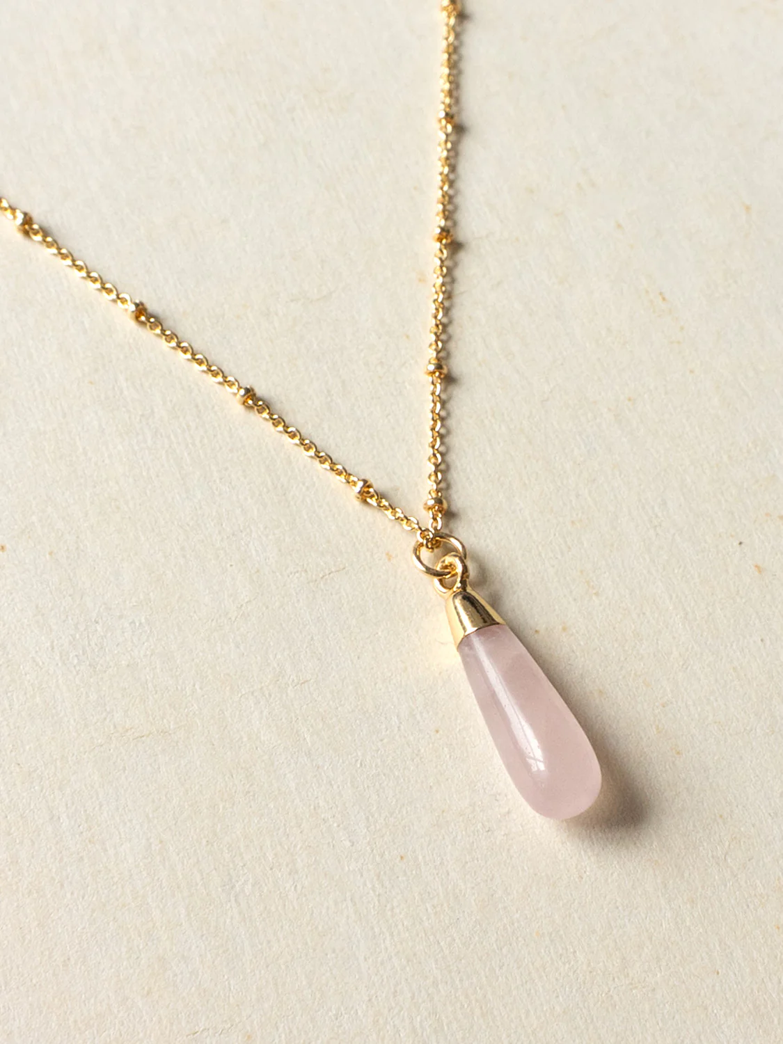 Flow Stone Necklace - Rose Quartz - Image 3