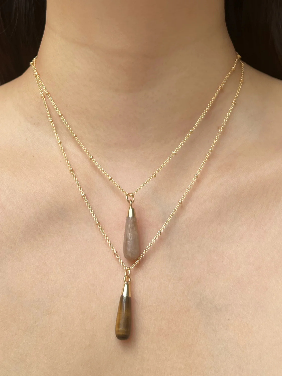 Flow Stone Hoops - Sunstone - Image 5