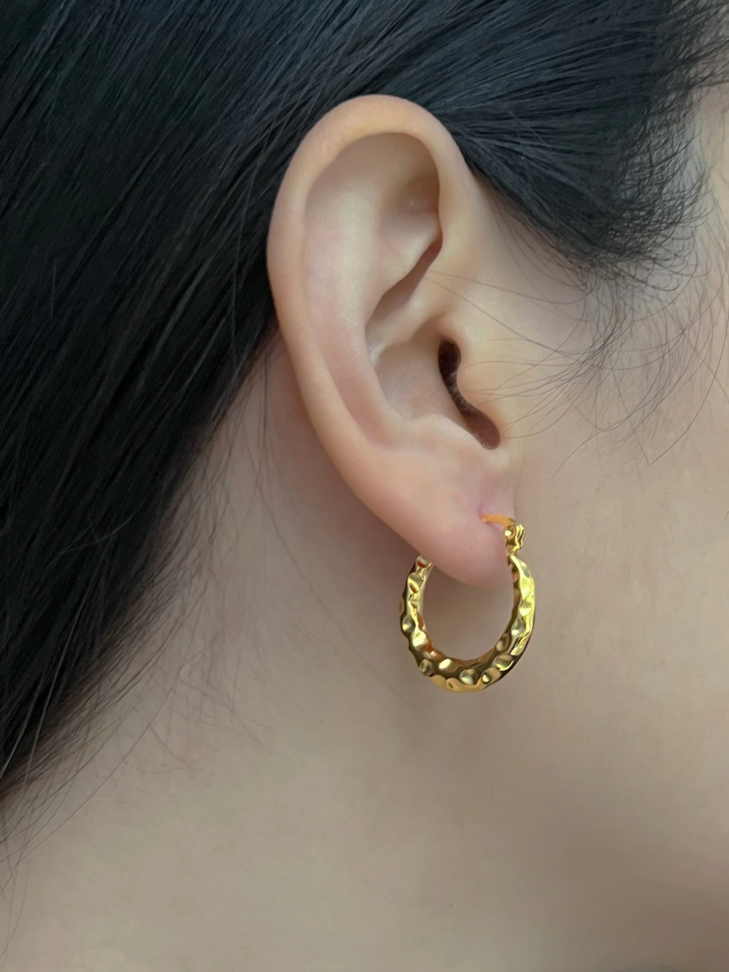 Fluid Gold Hoops - Image 2