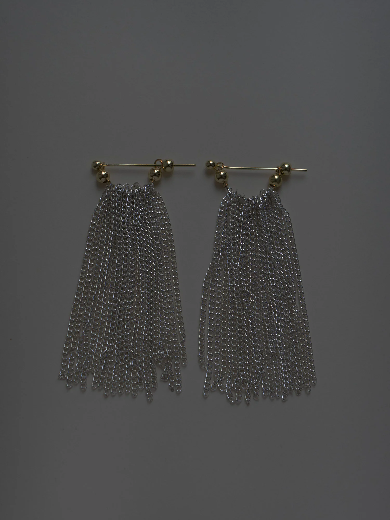 Fluidity Silver Chain Earrings - Long - Image 2