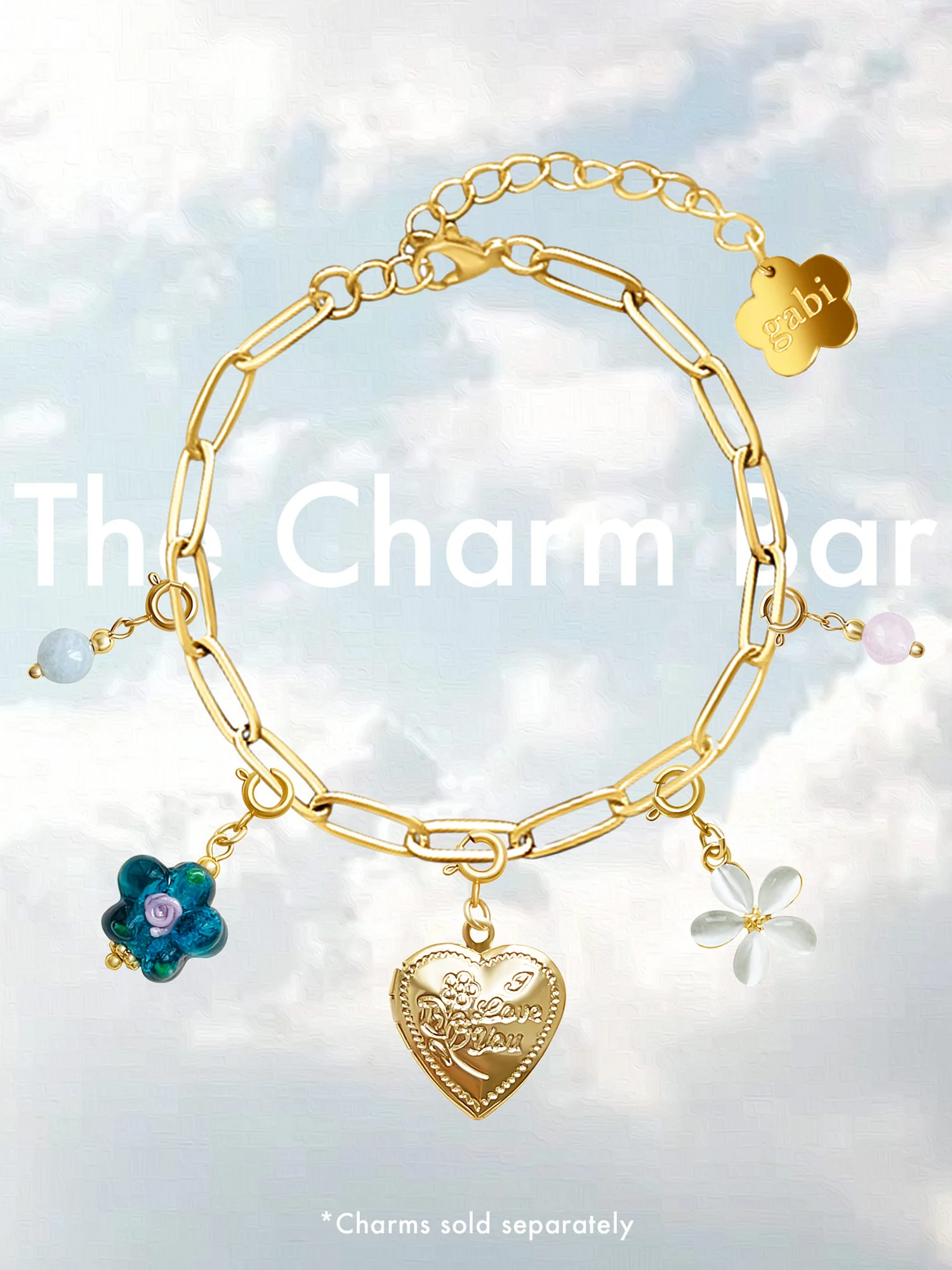Gabi Charm Bracelet (Gold-Plated Stainless Steel) - Image 3