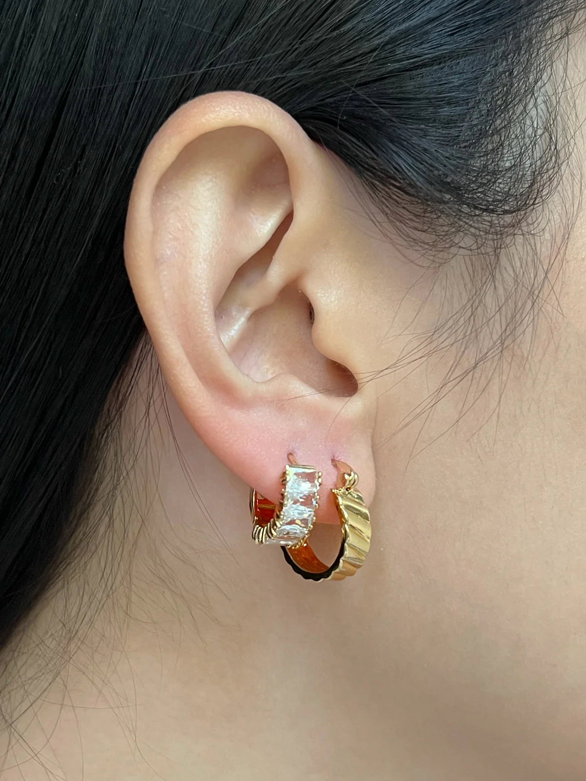 Gemstone Huggie Hoops - Image 5
