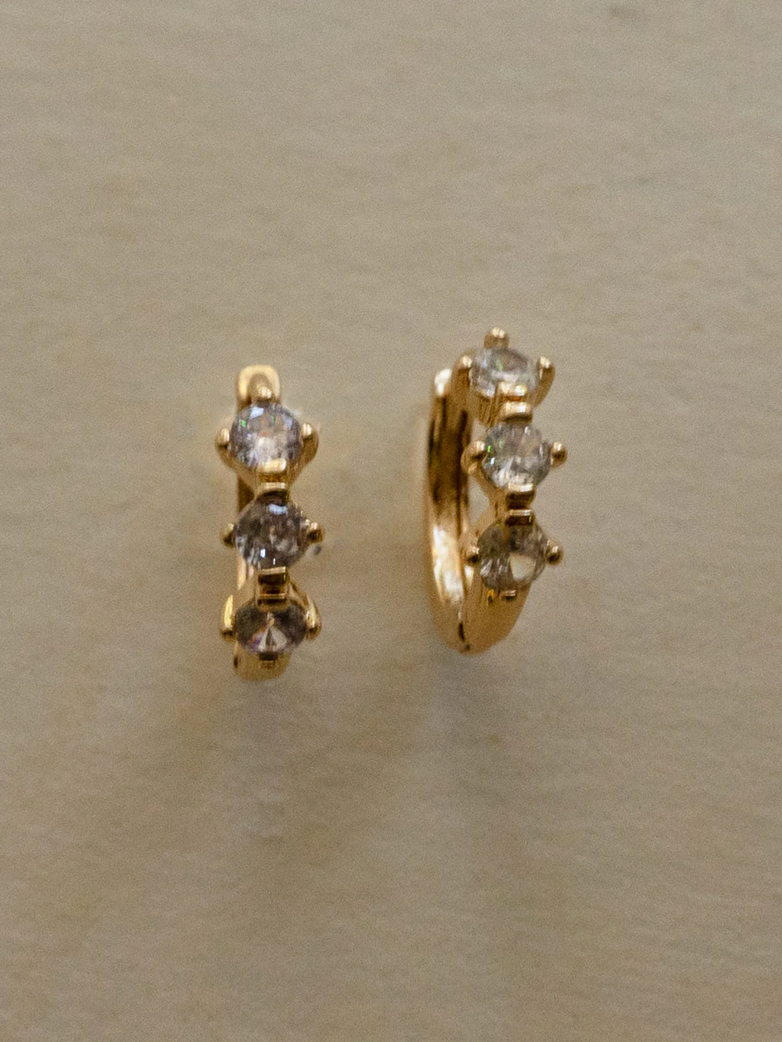Gemstone Huggies - Clear - Image 2