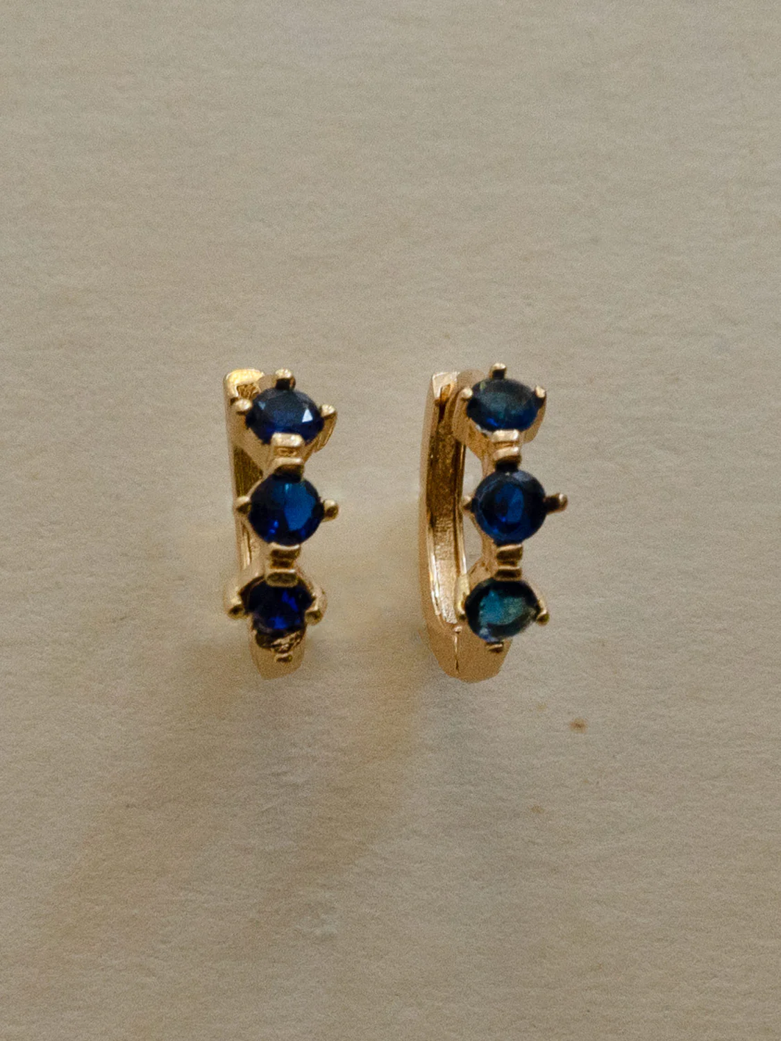 Gemstone Huggies - Royal Blue - Image 2