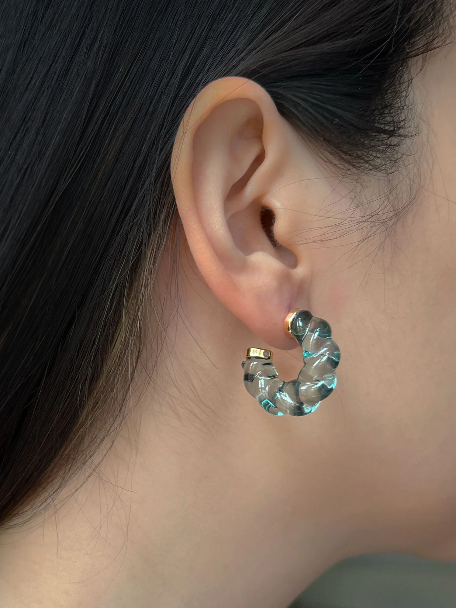 Glacial Hoops - Turquoise - Image 2