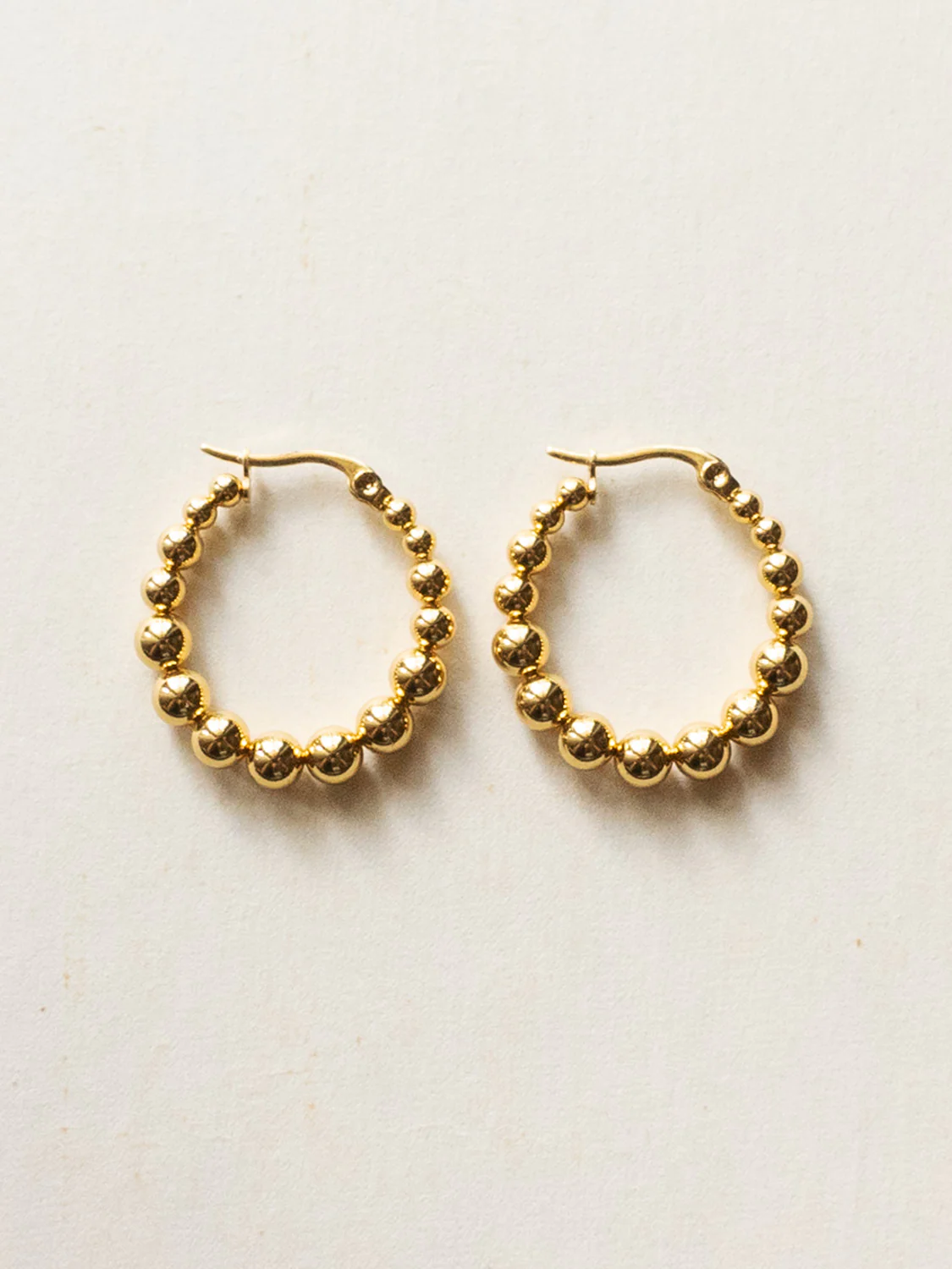 Globules Hoops - Stainless Steel, Gold