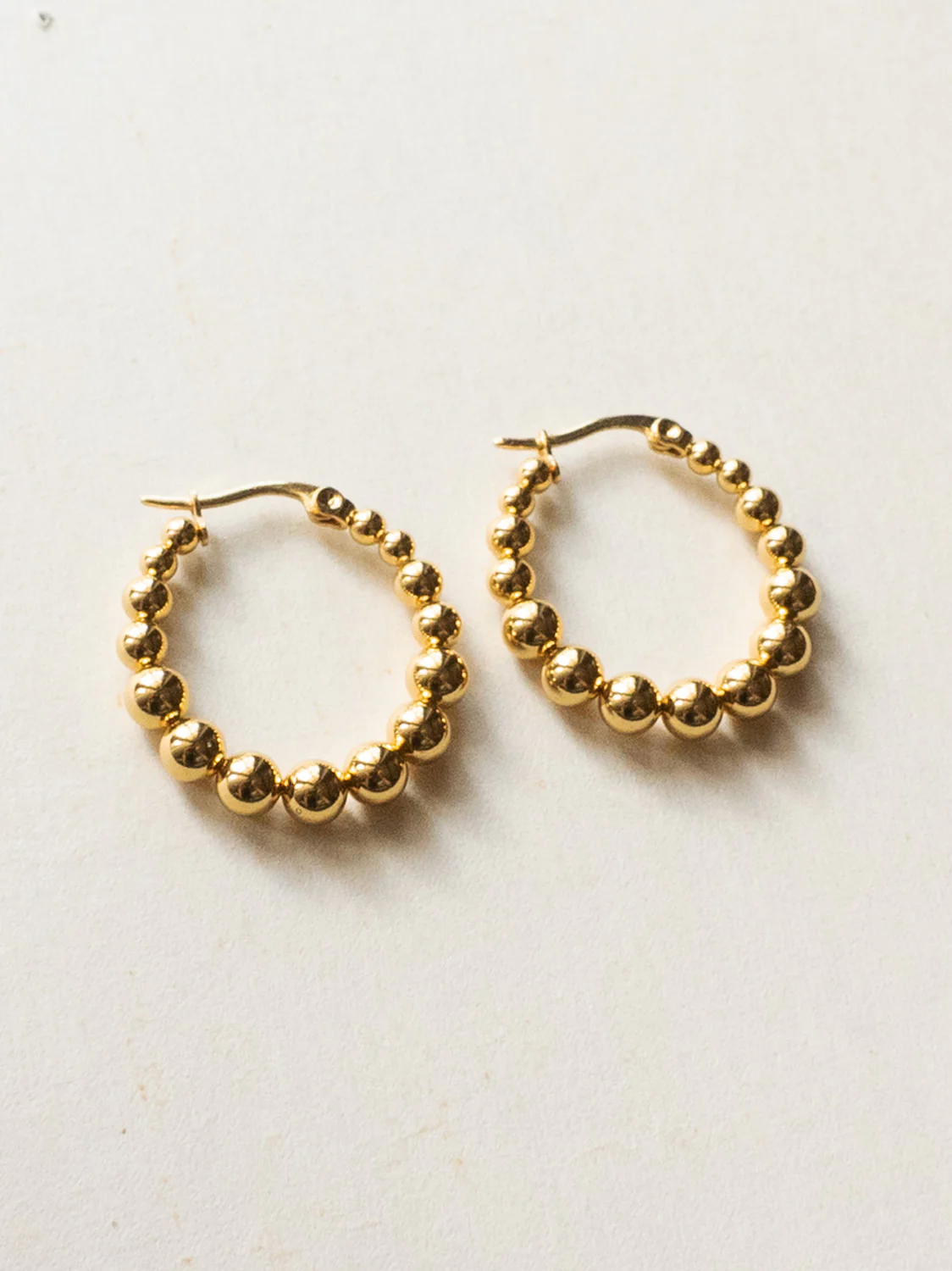 Globules Hoops - Stainless Steel, Gold - Image 2