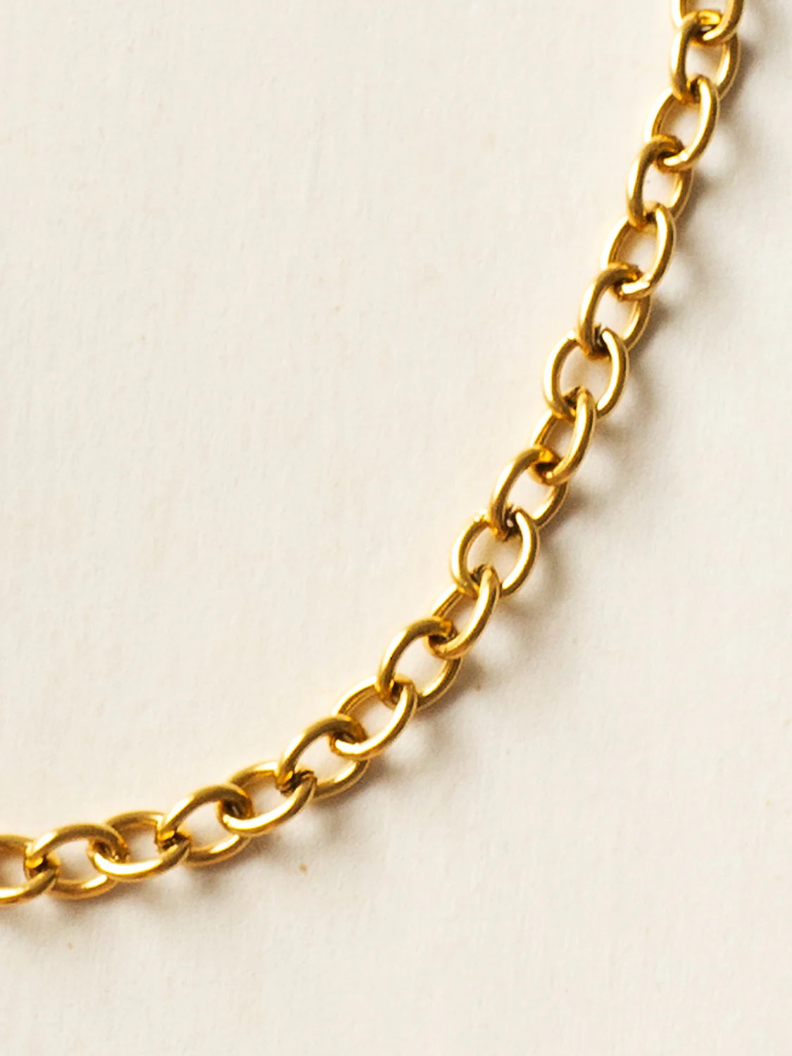 Gold Chunky Necklace, Stainless Steel - Image 3