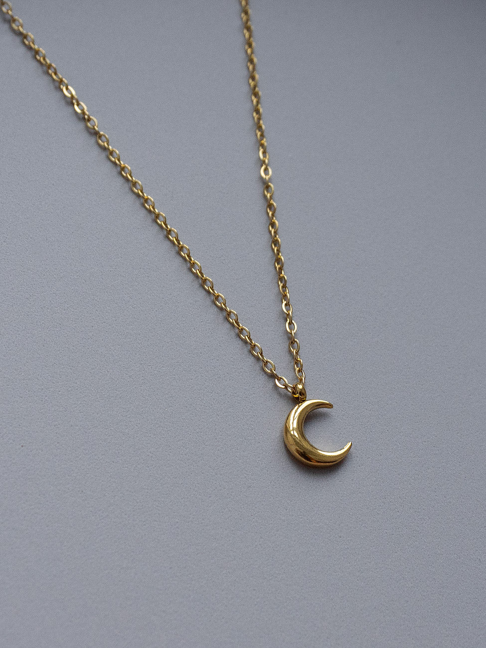 Gold Crescent Necklace - Petite - Image 4