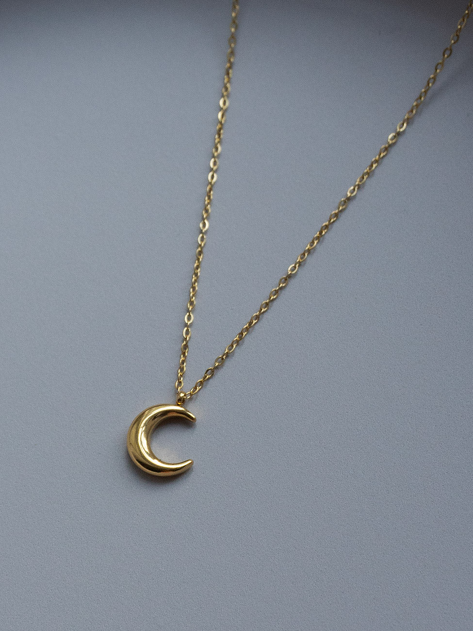 Gold Crescent Necklace - Regular - Image 2