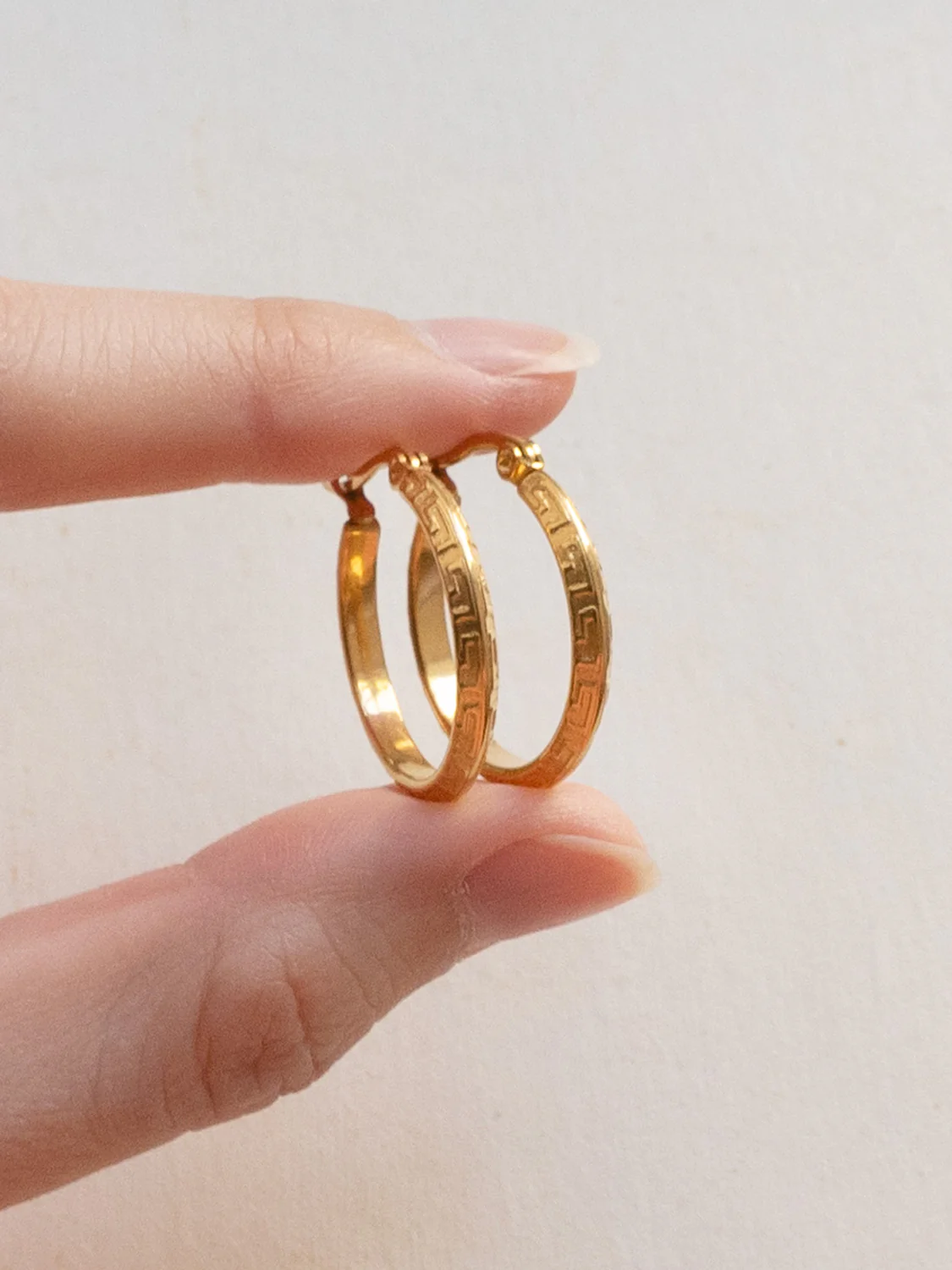 Gold Grecian Hoops - Image 2