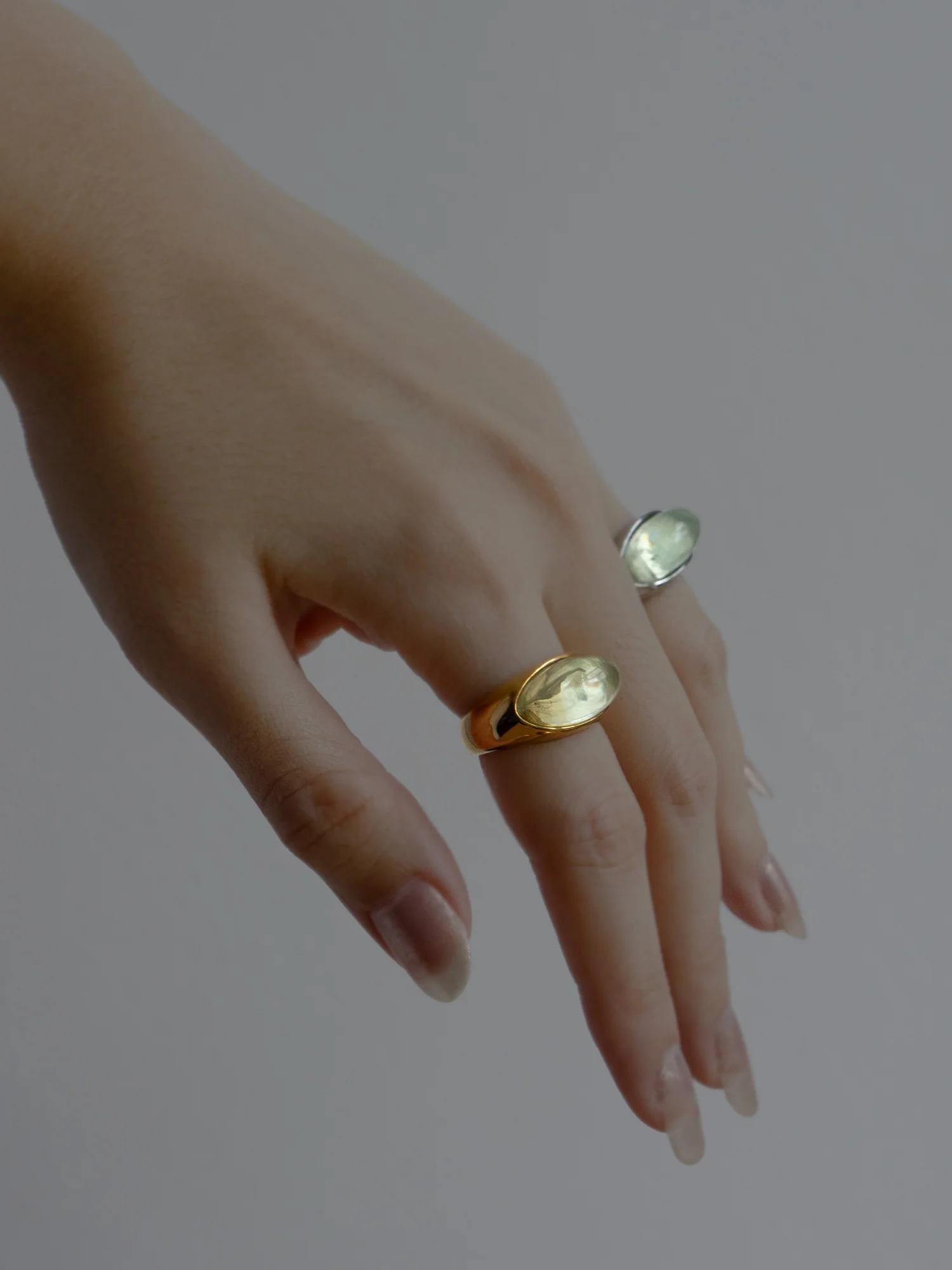 Gold Lucite Ring - Elixir - Image 4