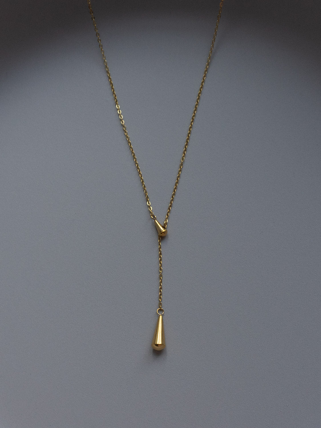 Gold Raindrop Necklace - Image 2