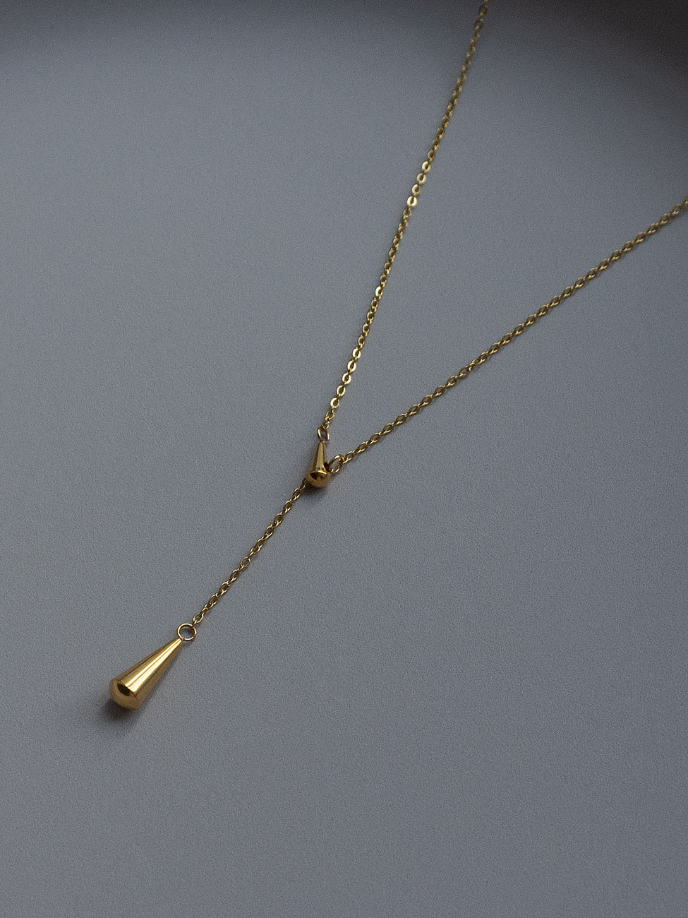 Gold Raindrop Necklace - Image 3