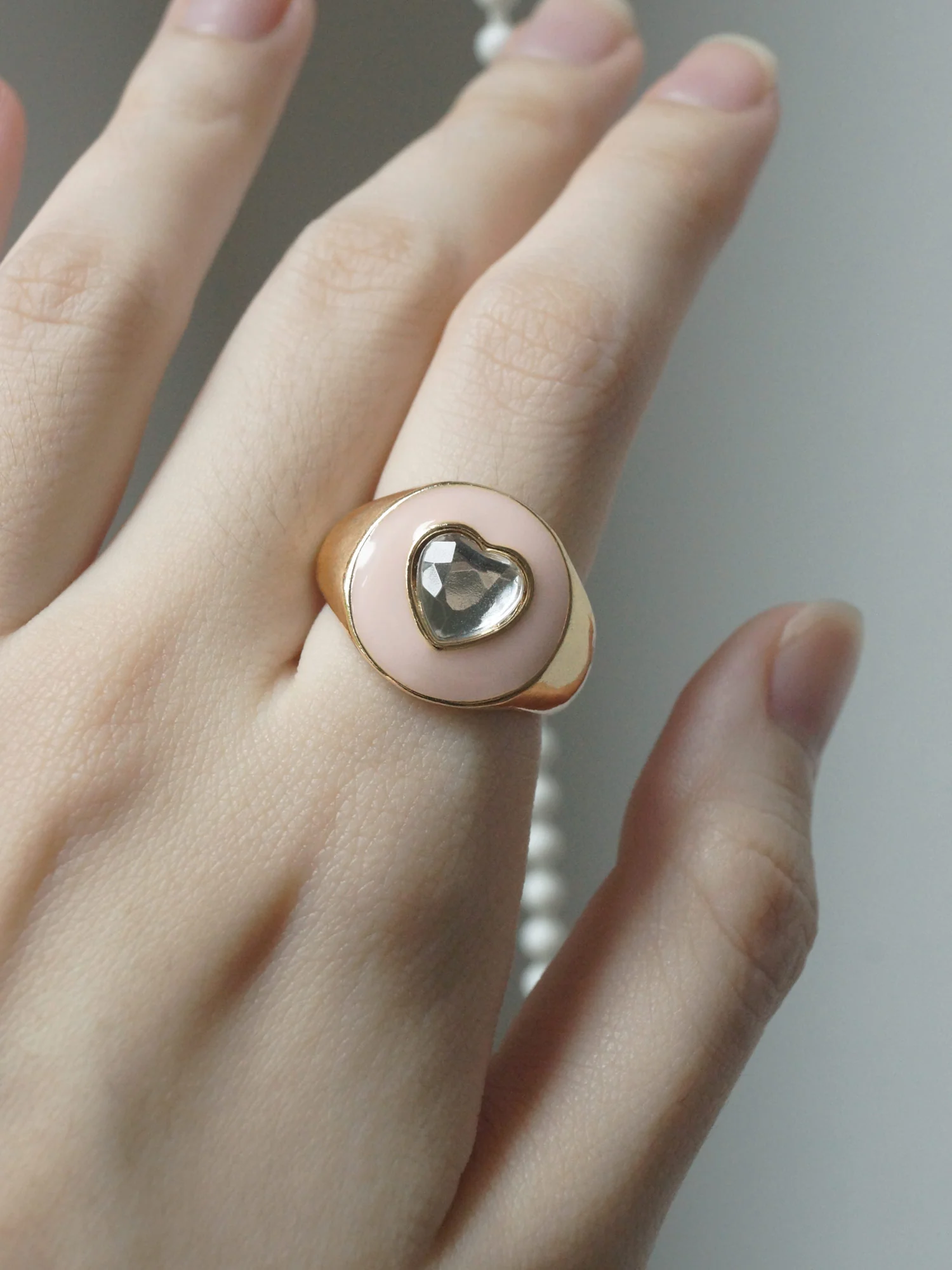 Heart Gem Chunky Ring - Image 5