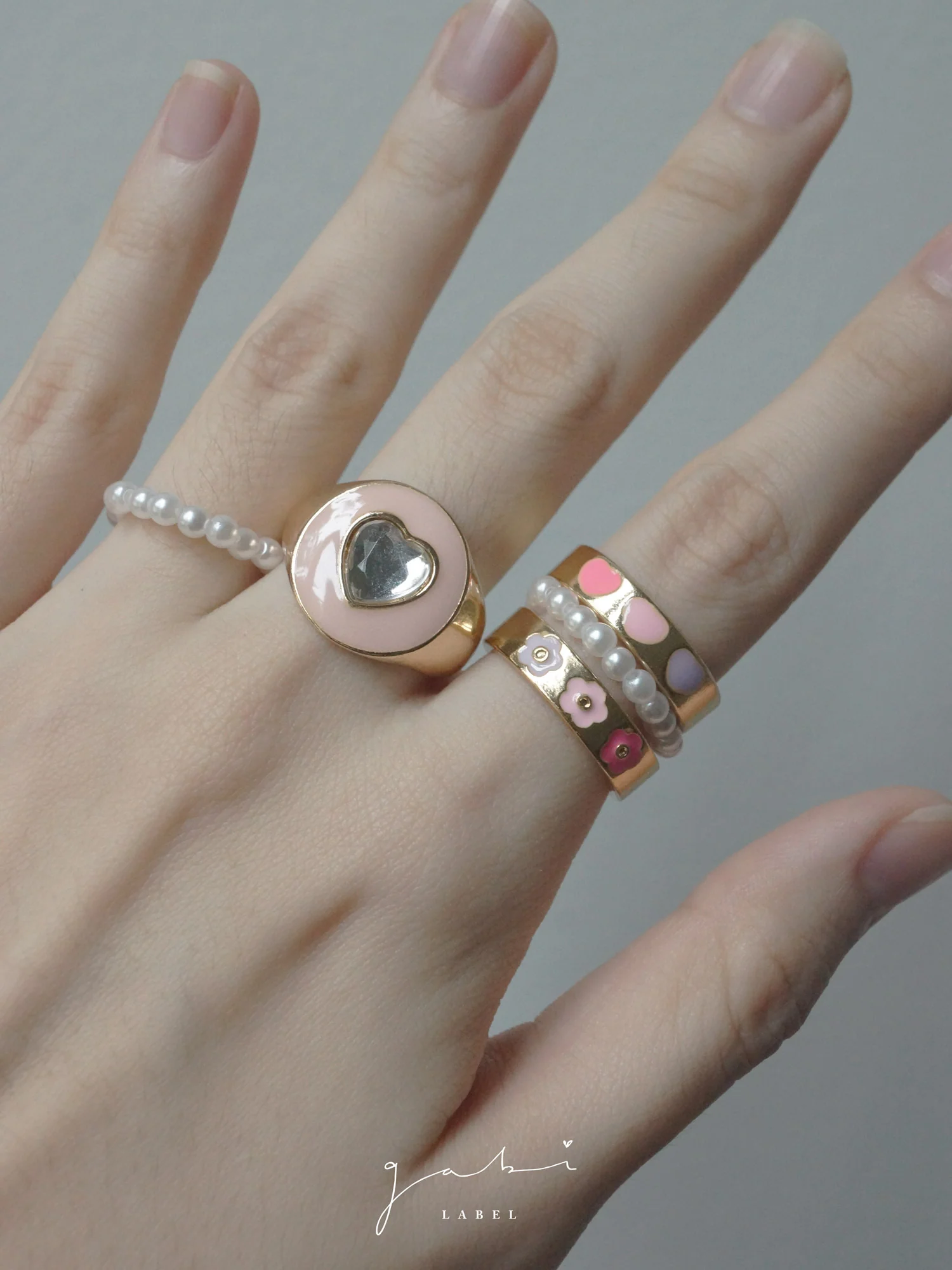 Heart Gem Chunky Ring - Image 8