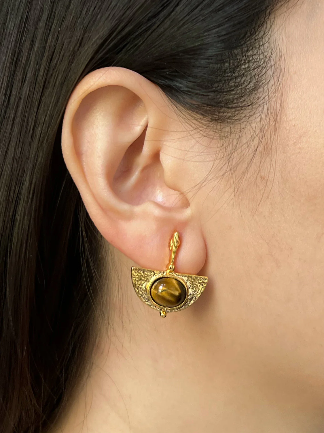 Heirloom Earrings - Tiger Eye - Image 3