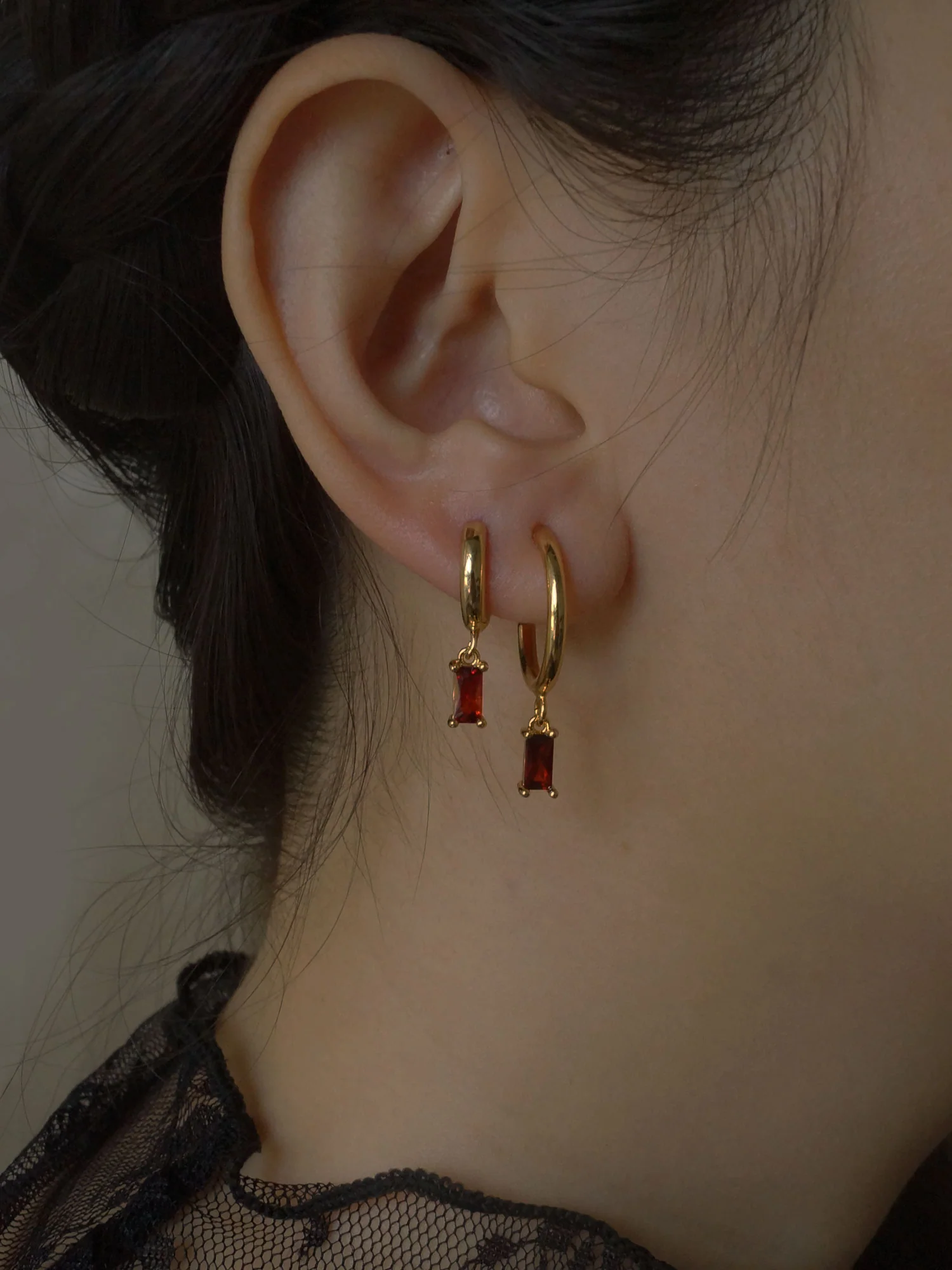 ILLUMINATE Hoops - Garnet Red - Image 3