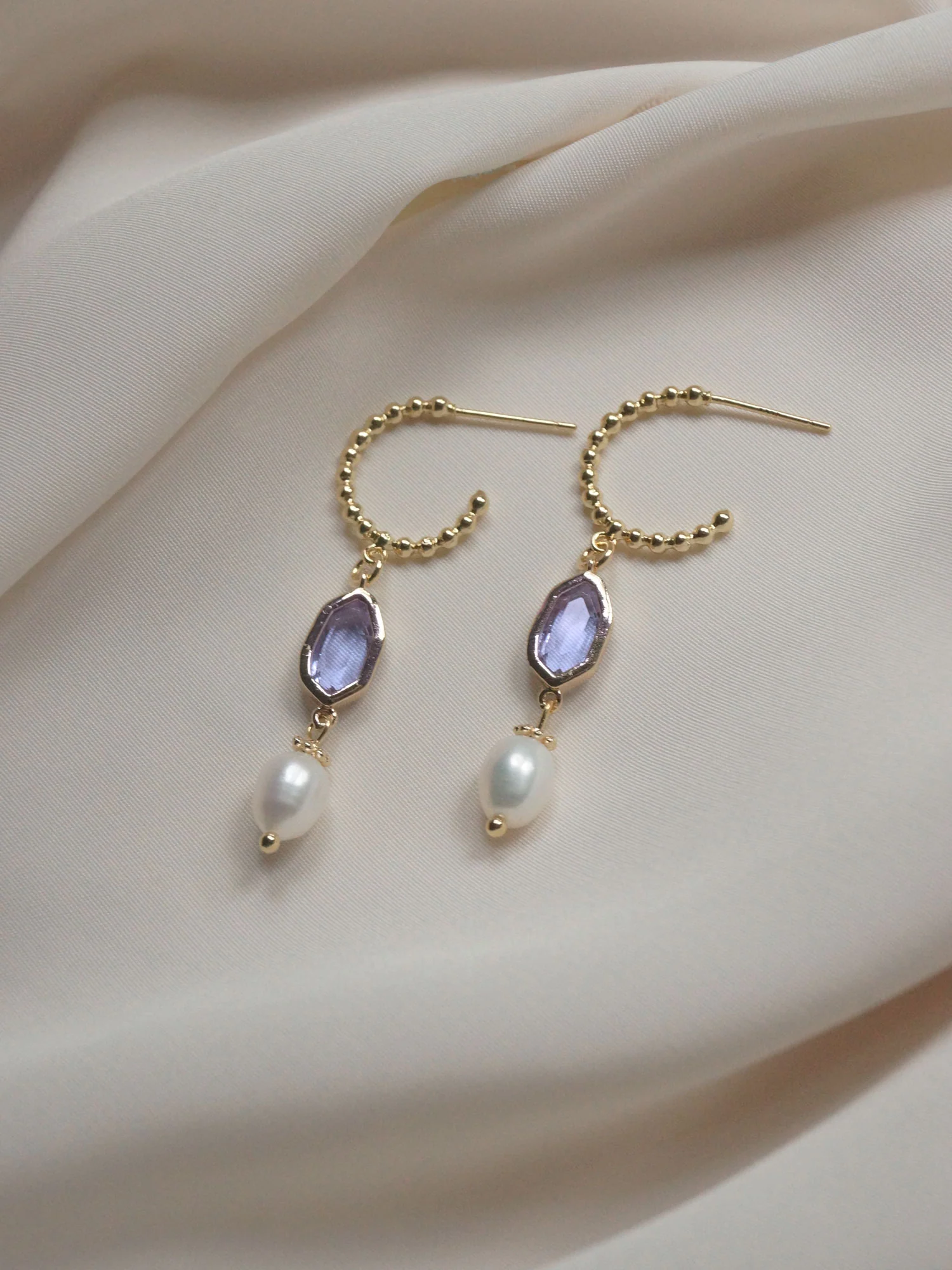 Ingrid Earrings - Lilac *18K Gold-plated - Image 3