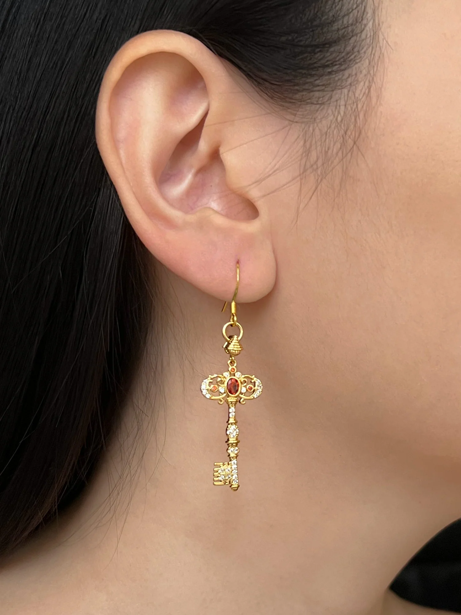 Intricate Key Earrings - Image 3