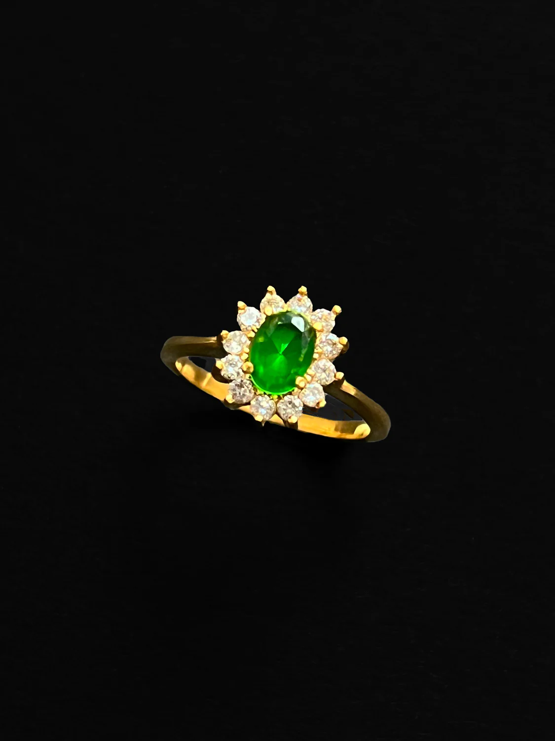 Jade Green Gemstone Ring