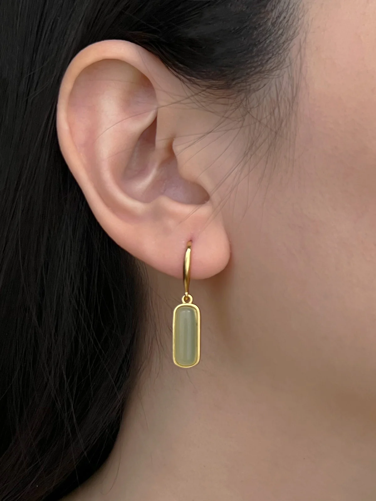 Jade Pendant Earrings - Image 3