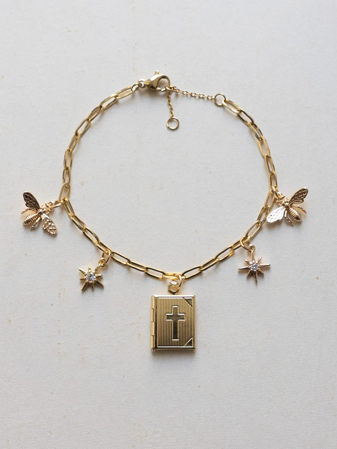 Journey Charm Bracelet - Book Locket, Starburst, Bee