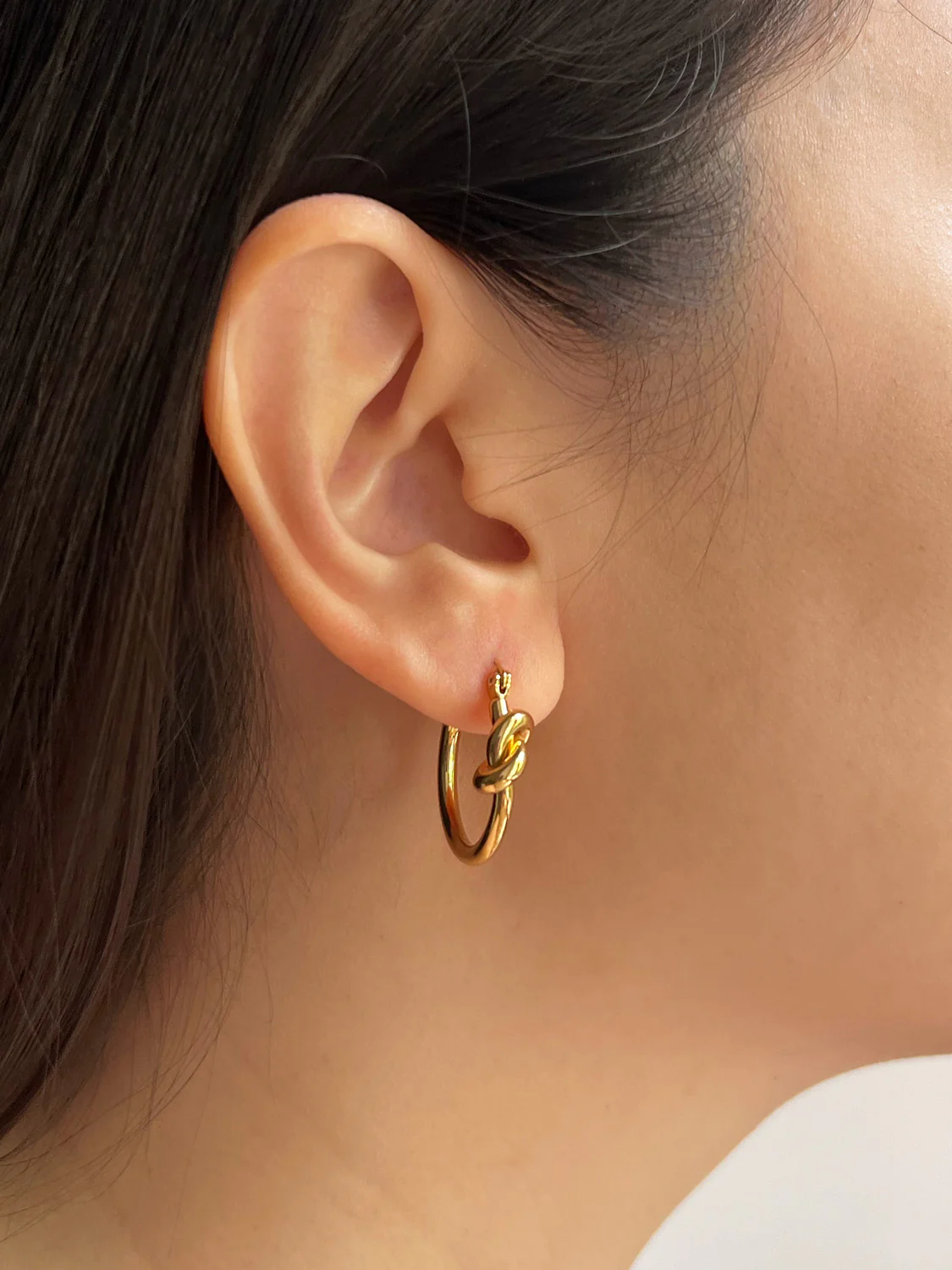 Knot Hoops - Stainless Steel, Gold - Image 2