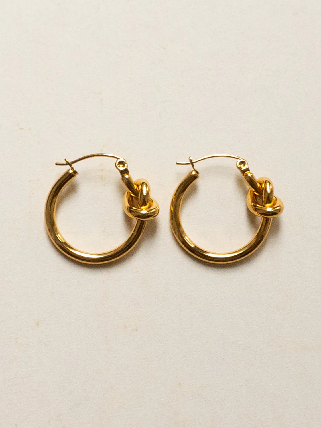 Knot Hoops - Stainless Steel, Gold - Image 3