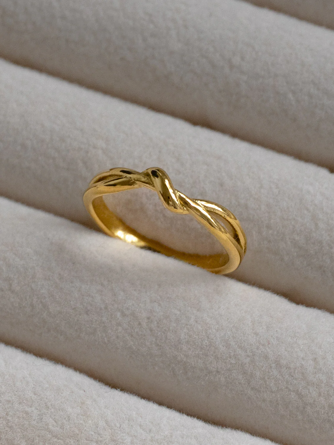 Knot Ring, Stainless Steel - Gold - Image 2