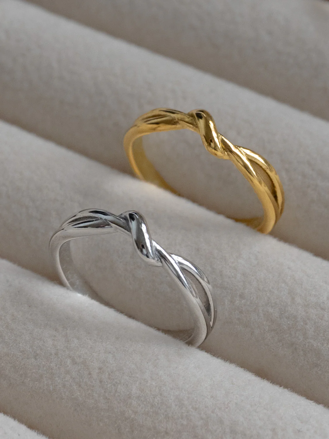 Knot Ring, Stainless Steel - Gold - Image 4