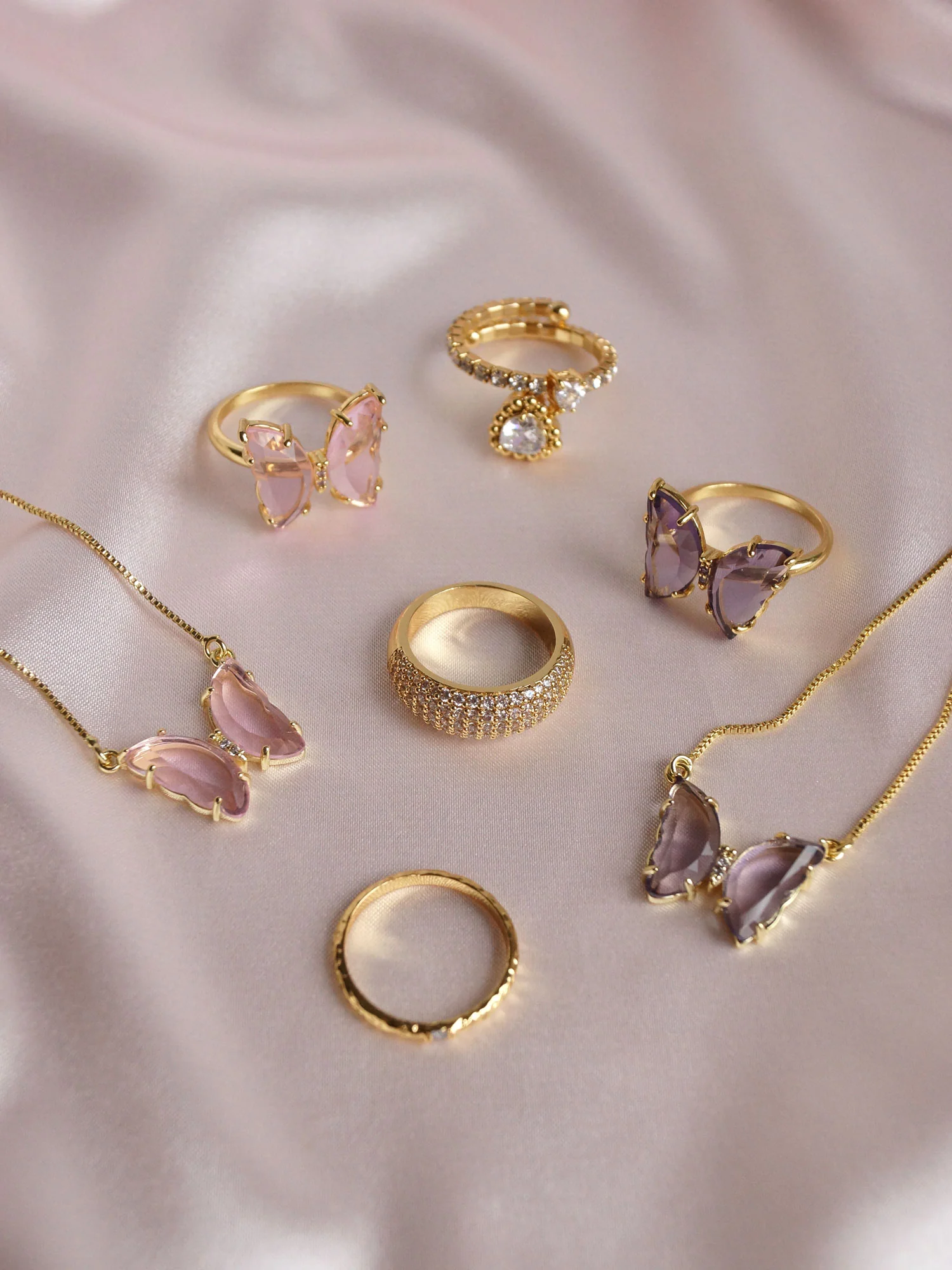 LOVEDAY Necklace - Pink *Gold-plated - Image 6