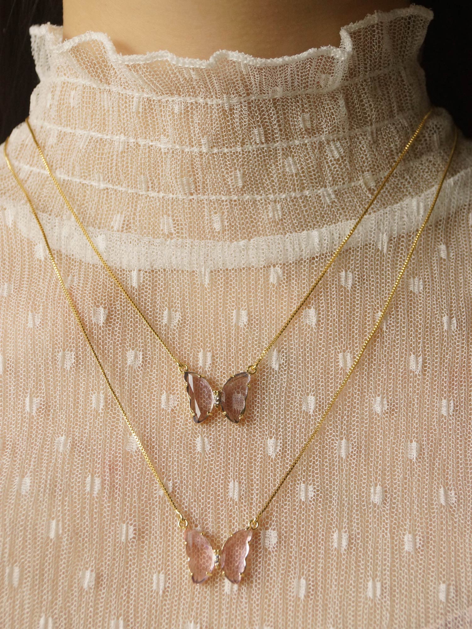 LOVEDAY Necklace - Purple *Gold-plated - Image 5