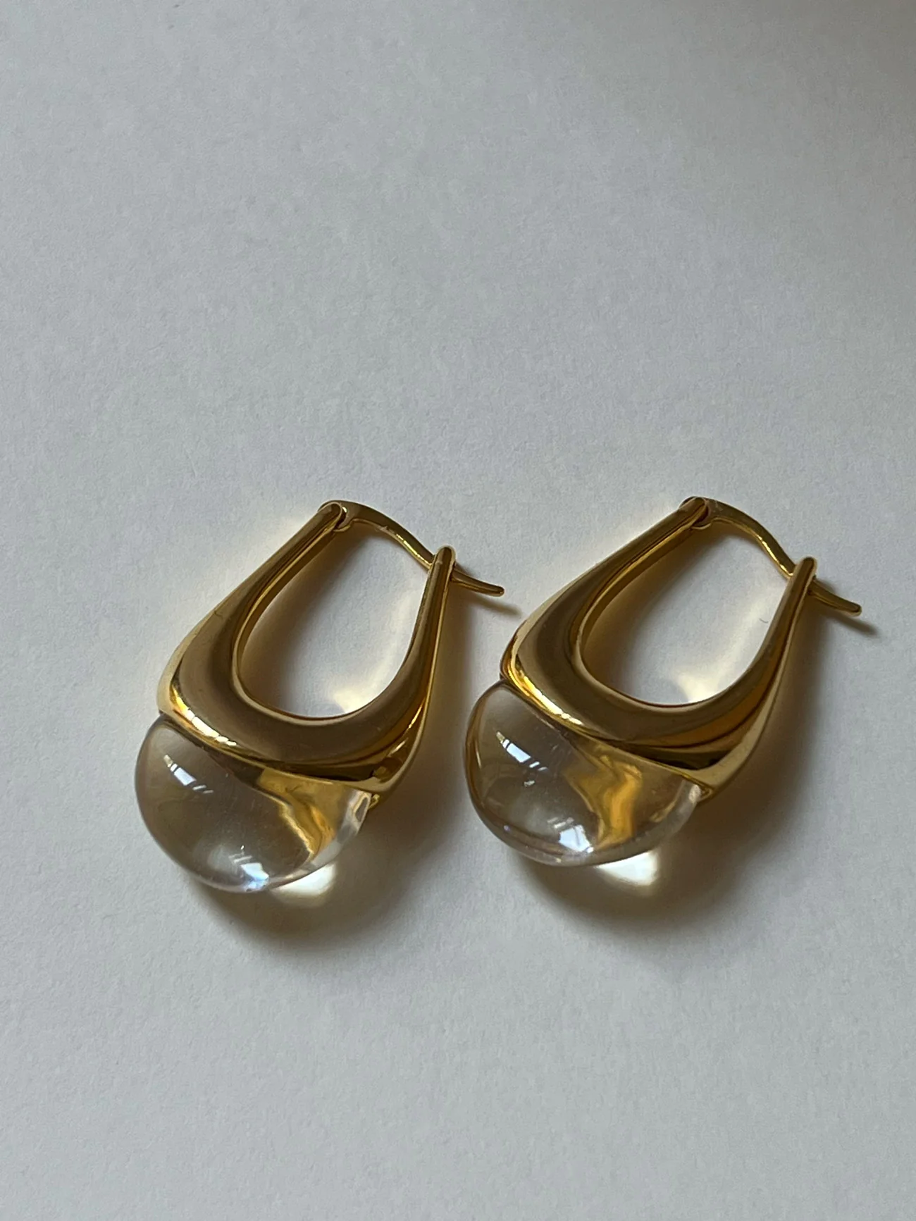 Lucid Dreams Hoops - Gold/Clear - Image 3