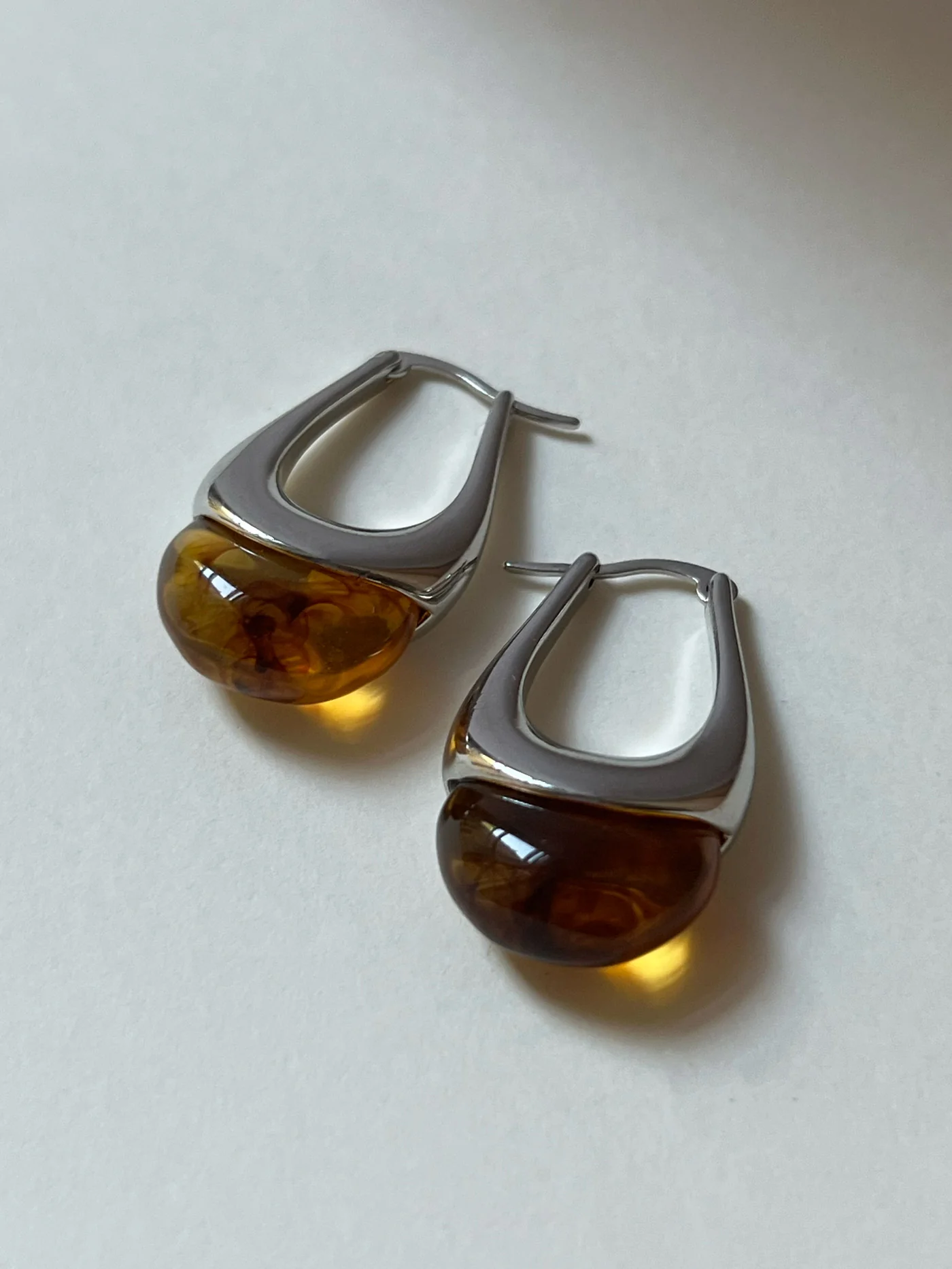 Lucid Dreams Hoops - Silver/Brown - Image 4