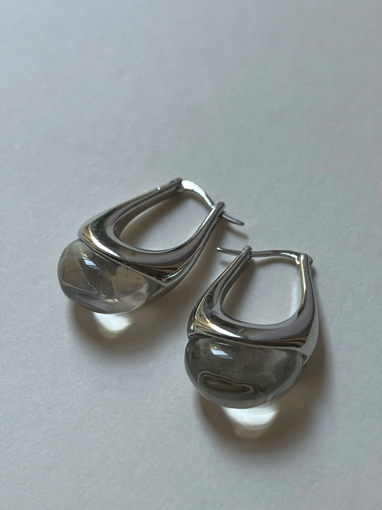Lucid Dreams Hoops - Silver/Clear - Image 3