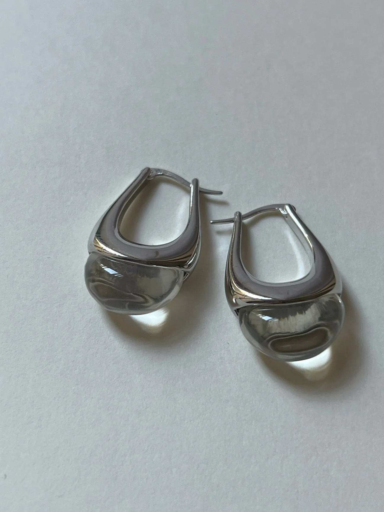 Lucid Dreams Hoops - Silver/Clear - Image 4