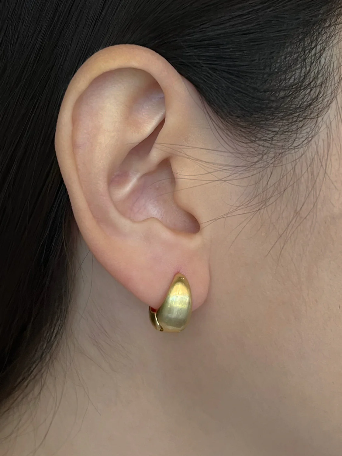 Matte Chunky Hoops - Gold - Image 2