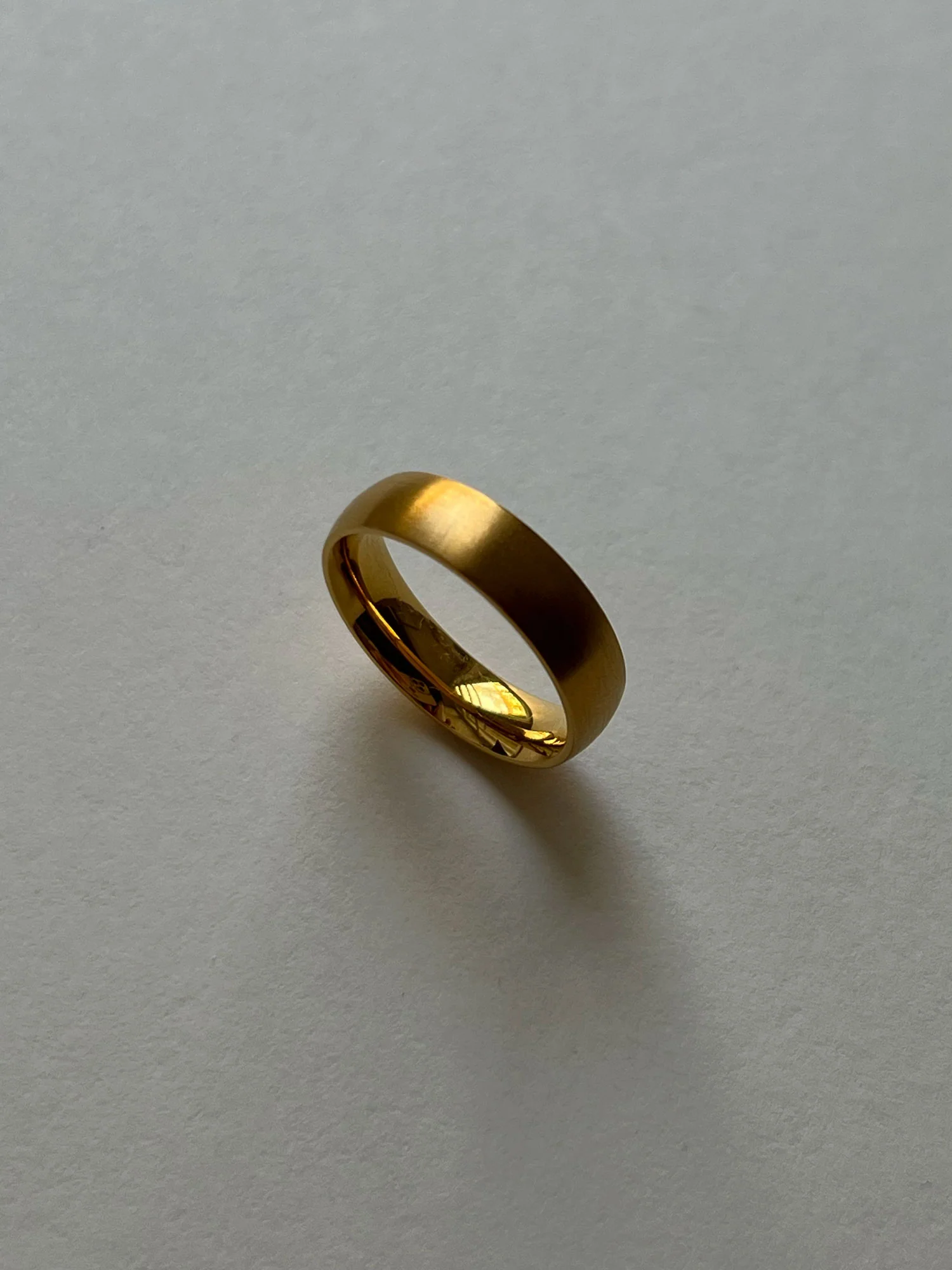 Matte Essential Gold Ring - 5mm - Image 2