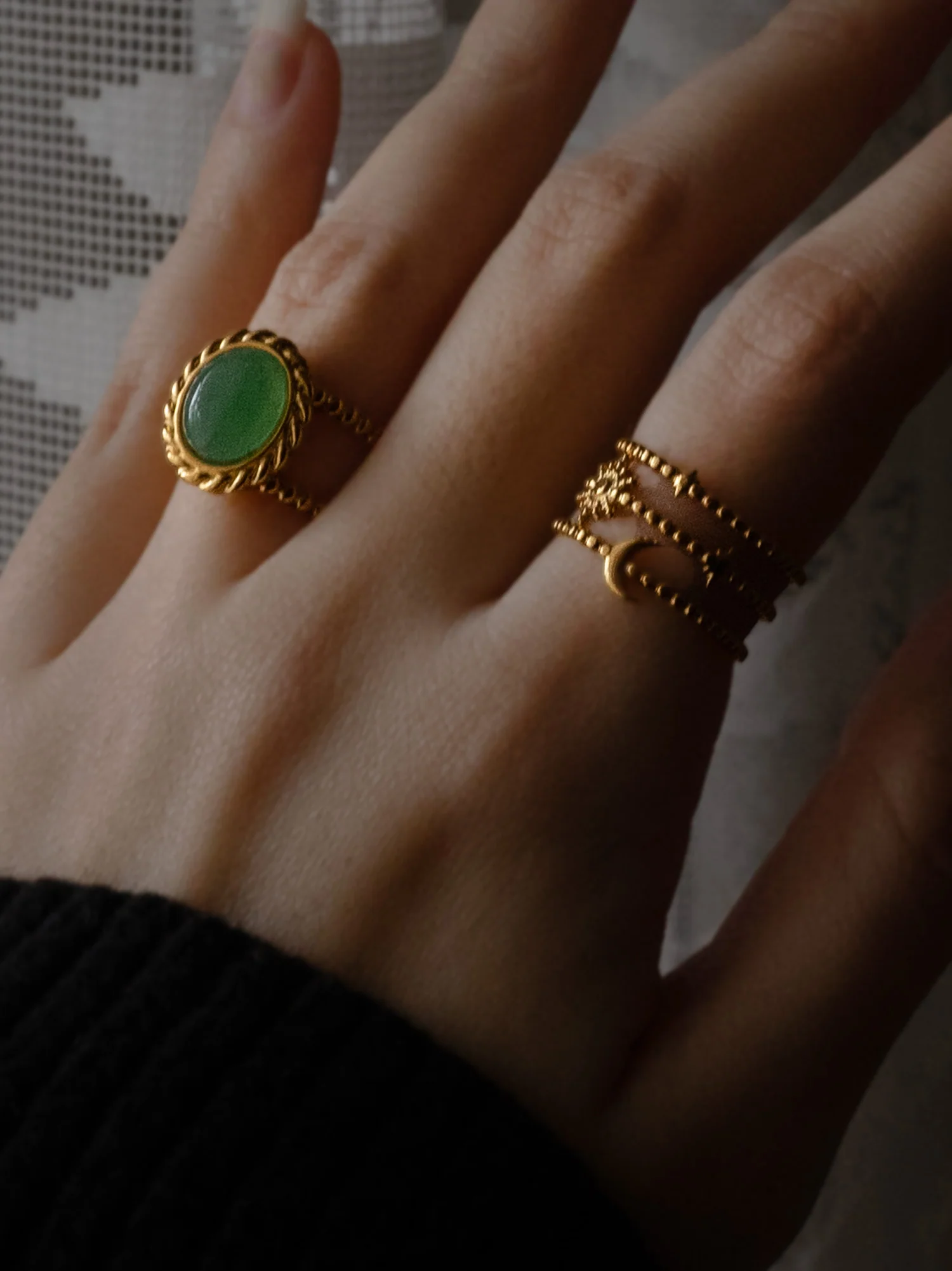 Moon And Stars Twist Ring - Image 4