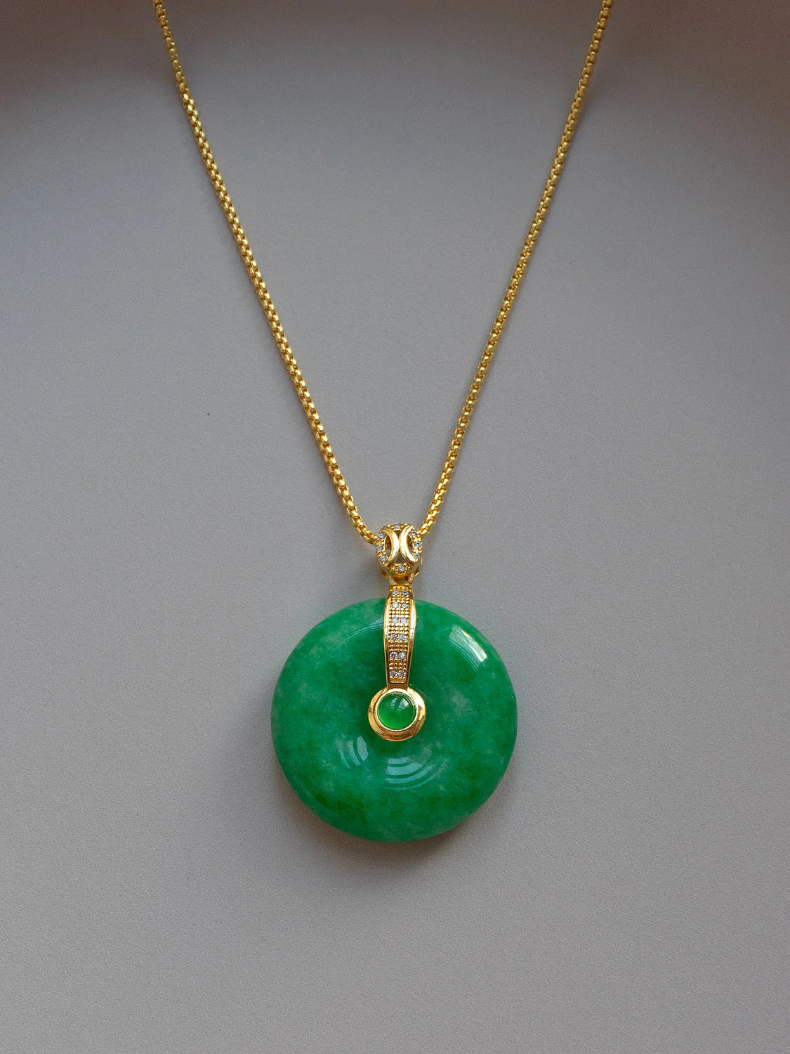Mother of Jade Chunky Necklace - Image 4