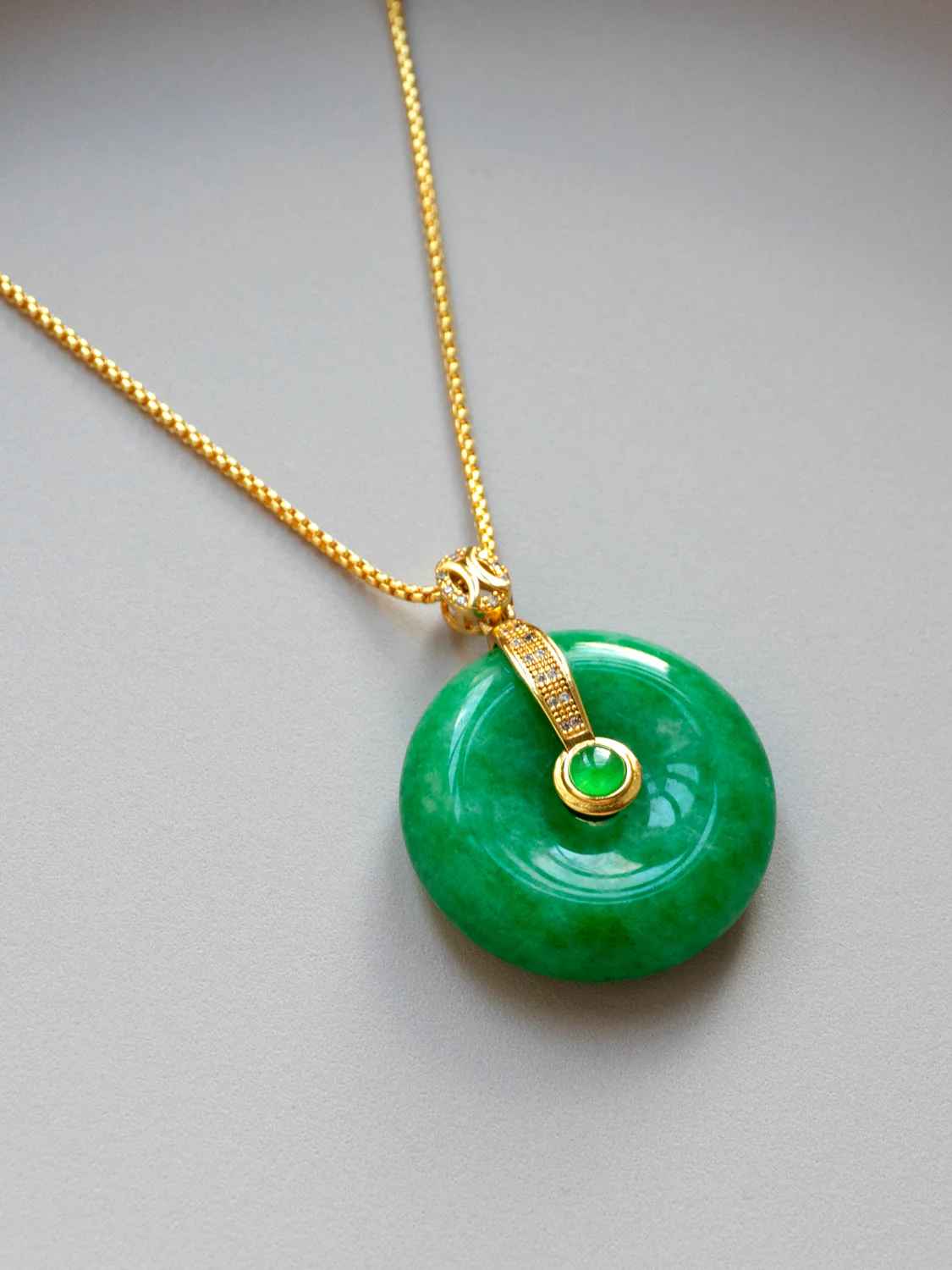 Mother of Jade Chunky Necklace - Image 5