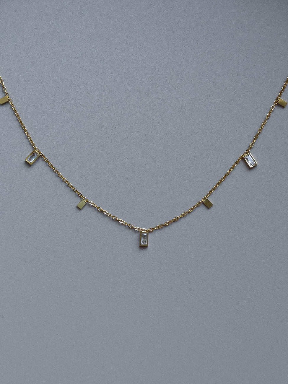 Multi-Gemstone Necklace - Rectangular - Image 2